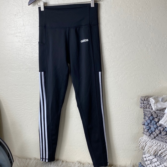 Adidas Media pocket tri stripe leggings climalite - Picture 2 of 6